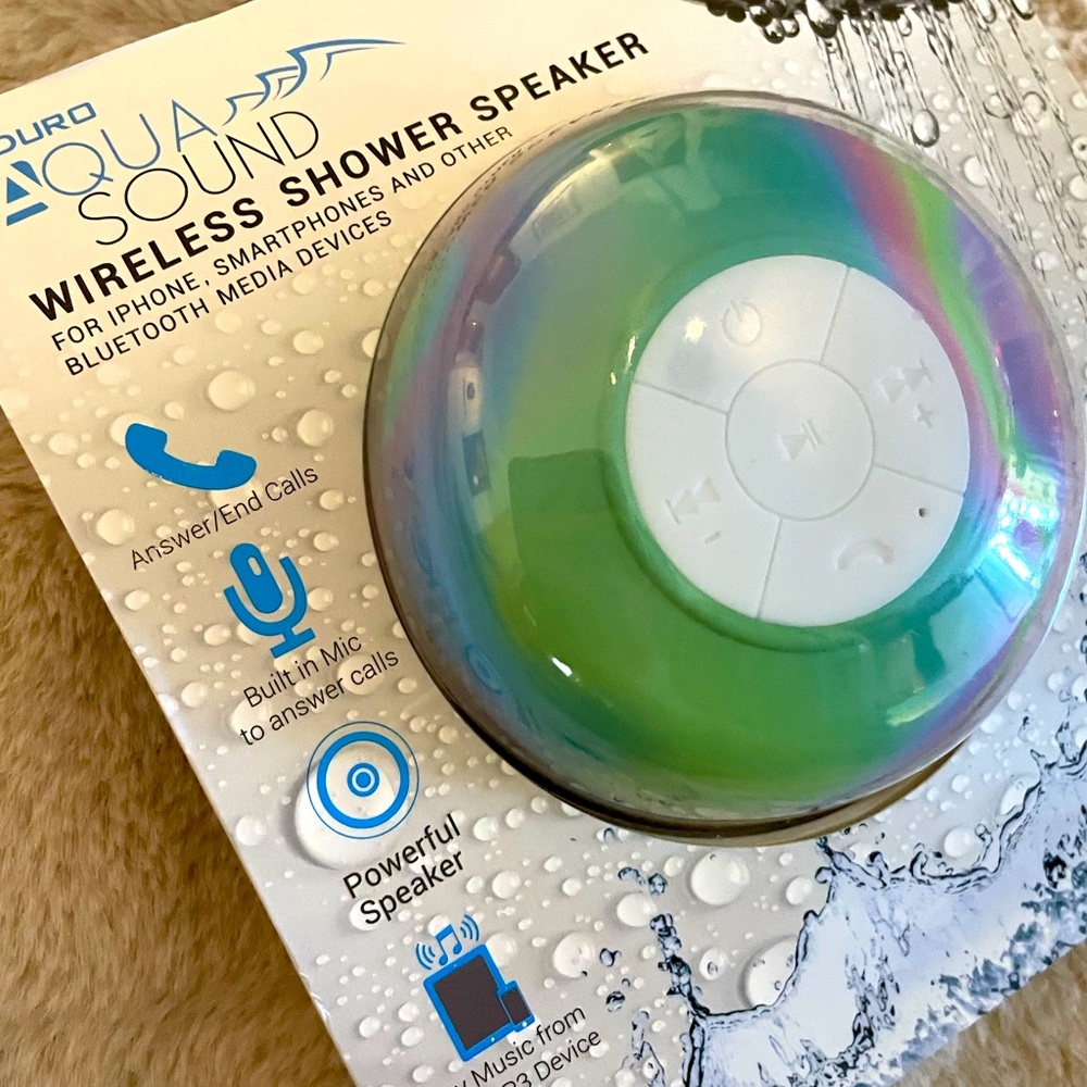 Wireless Bluetooth Shower Speaker NEW IN BOX iPhone android rechargeable NWT